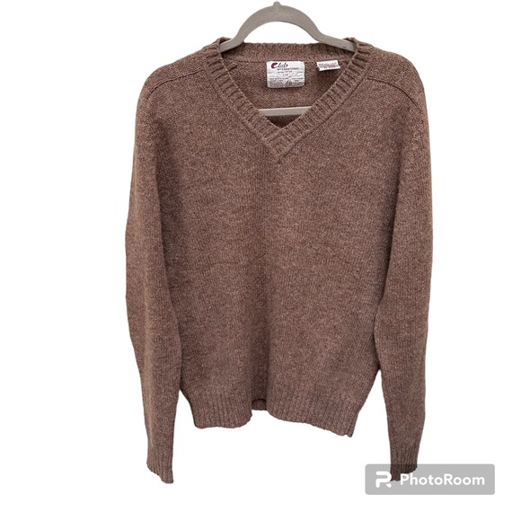 Club International by/par TIP TOP Vintage Pure 100% Virgin Wool Sweater Sz Large - Picture 1 of 6